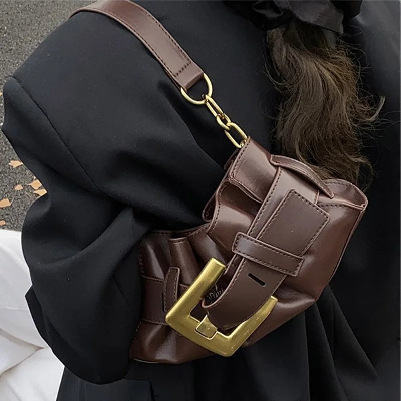 

Корейская мода, элегантная шикарная сумка подмышки в стиле ретро, женская универсальная сумка через плечо для осени и зимы, элитный стиль