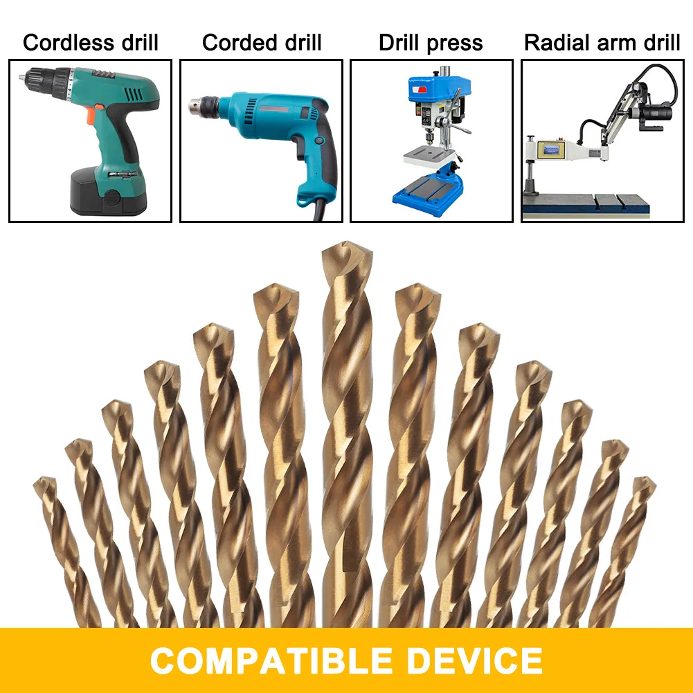 Round Shank Twist Drill Bit 0.5-8mm Diameter Multipurpose for Precision Drilling of Timber Stainless Steel and Alloy Metal Parts