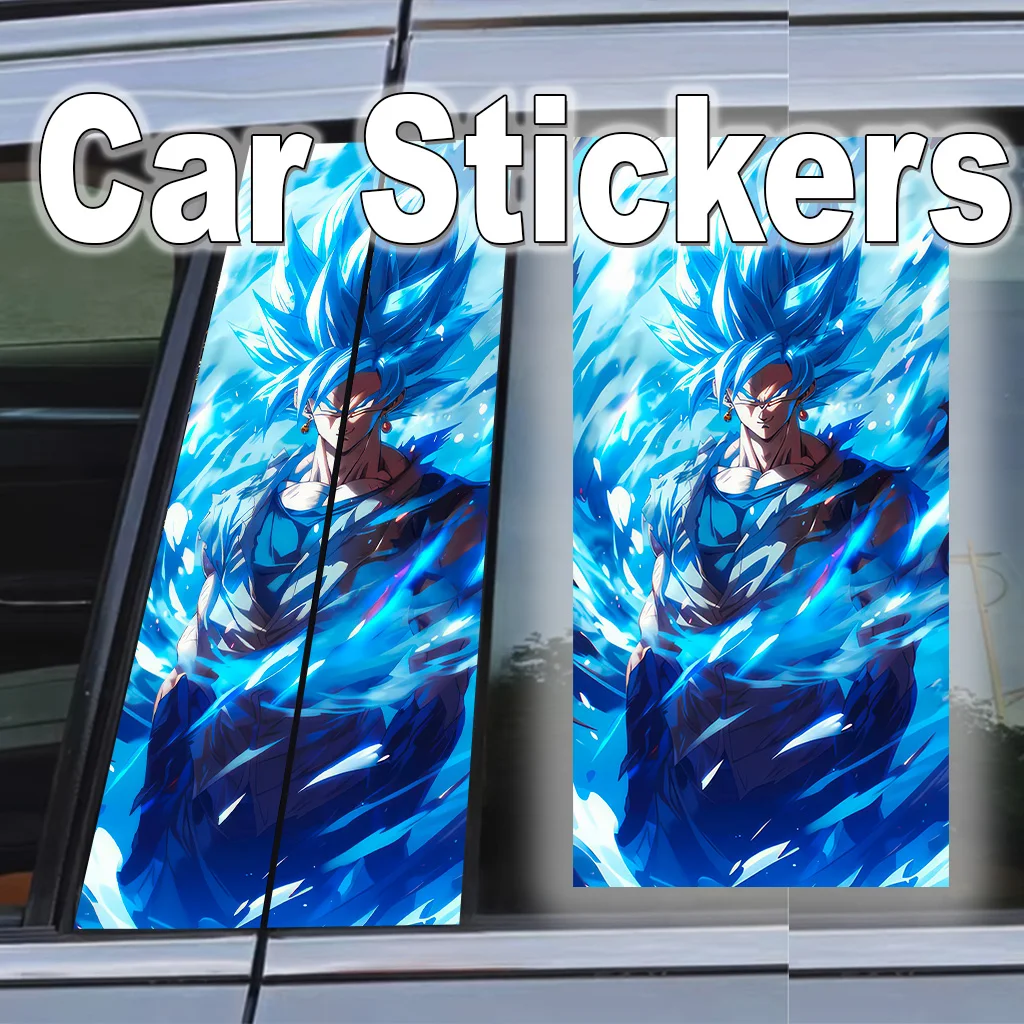 

Dragon Ball Son Goku Car Stickers B Pillar C Pillar Waterproof Decoration Cover Scratch Doors Pillar Sunscreen Vinyl Decals