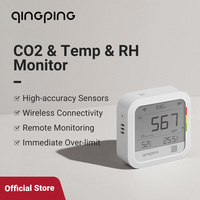 Qingping Thermometer Hygrometer CO2 Detetor, Remote Monitoring, Temperature & Humidity Monitor,Fast Alert Notification, Recharge