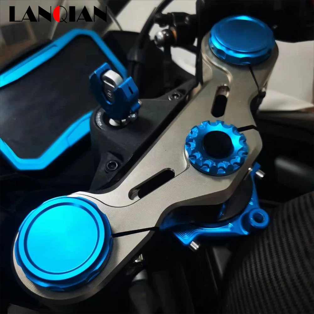 

For CFMOTO 450SR/SS 675SR 800MT 250SR 2021-2024 2025 Front Fork Upper Top Bridge Steering Stem Nut Bolt Triple Clamp Screw Cap