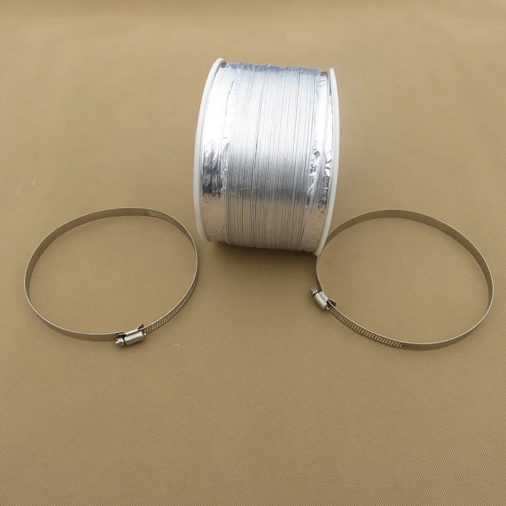 Aluminum Foil Flexible For exhaust Pipe 160mm x 1.5m for Bathroom Ventilation Gas Water Heater For exhaust System Integration