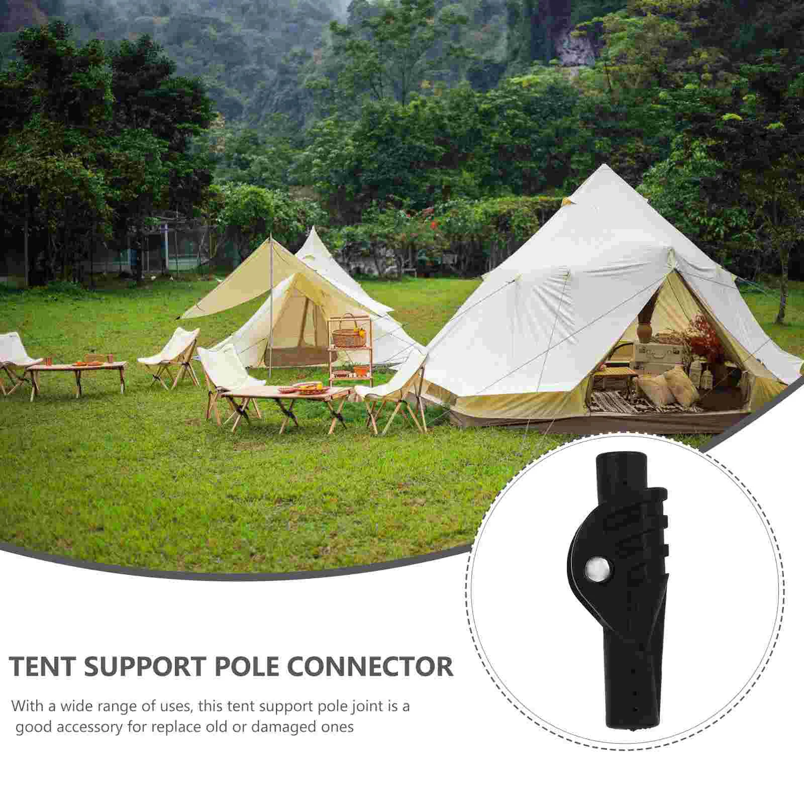 2Pcs Tent Support Rod Connector DIY Joint for Stable Outdoor Tent Nylon Joint Accessories