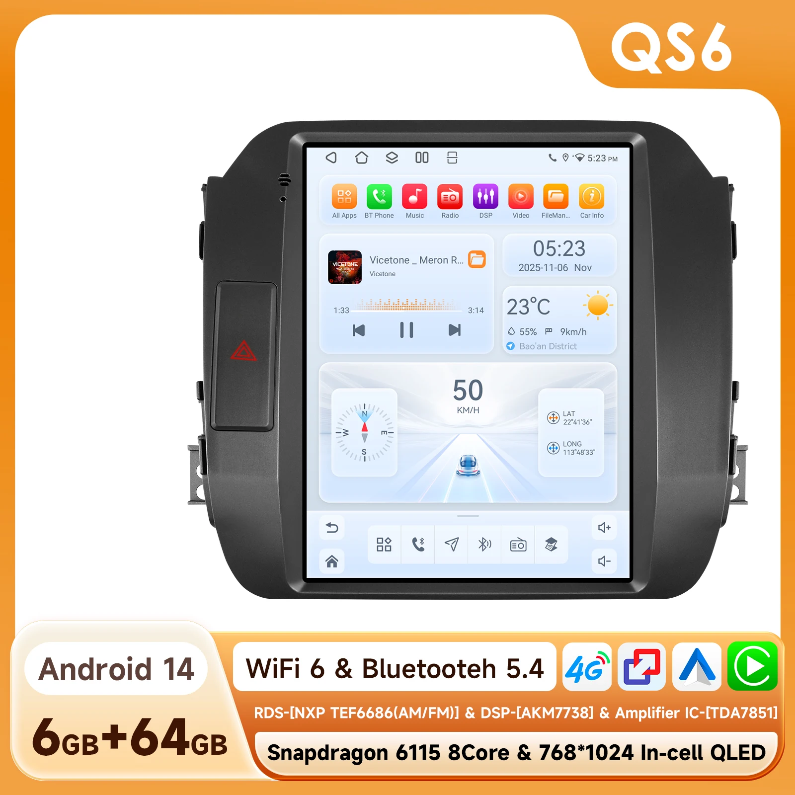 Hizpo Tesla-stijl autoradio GPS-speler QLED-scherm CarPlay Android Auto stereo Bluetooth RDS 360 camera voor KIA Sportage 3 2010 - 2016