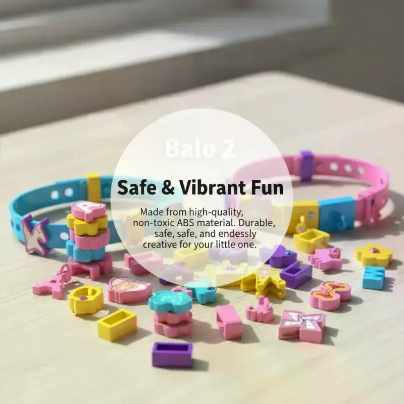 Kids Bracelet Beads Letter Set DIY 26 Alphabet Educational Beaded Friendship Kit with 400pcs for Gifts and Parties