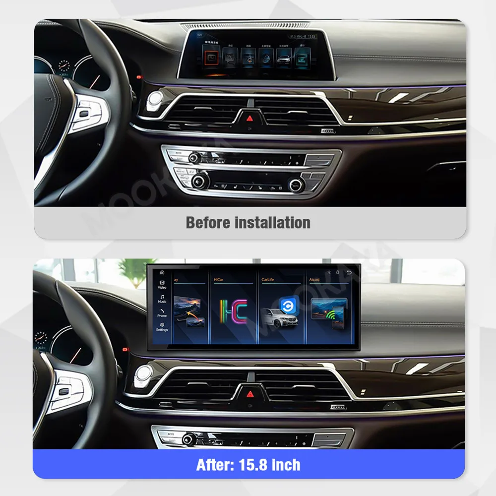15.8 Inch Linux system For BMW 7 Series G11 2016~2018 Android Auto Radio Carplay Navigation & Maps Car Stereo Receiver Head Unit