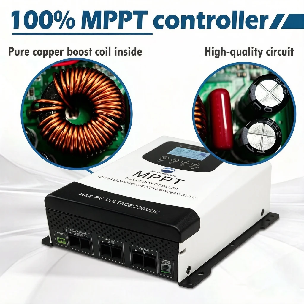 HX MPPT Solar Charge Controller with WIFI & RS485 Monitoring for Home Solar System
