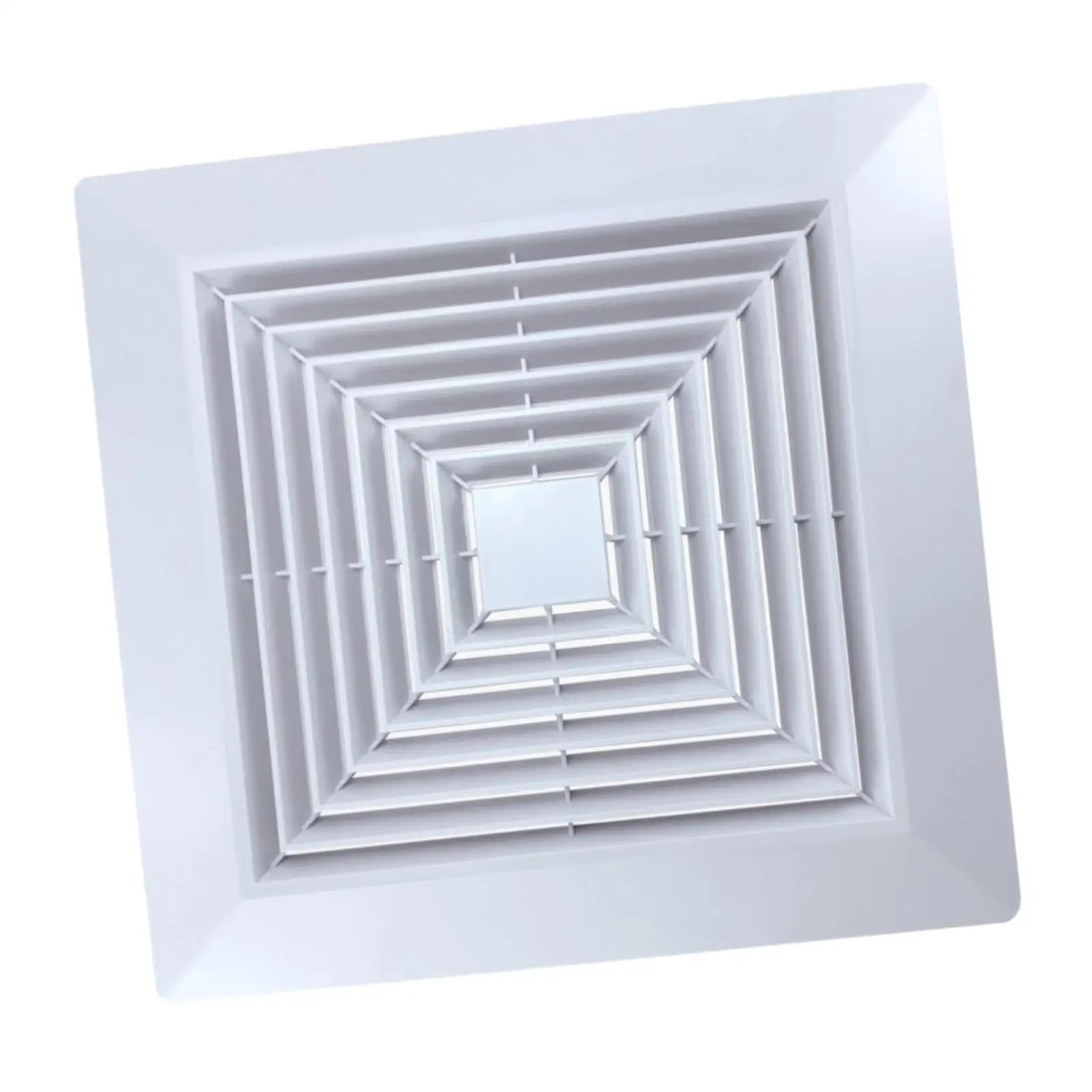 Ceiling Mounted Square Ventilation Outlet Cover PP Bathroom Exhaust Fan Grille Easy Install Snap Design for Kitchen Office