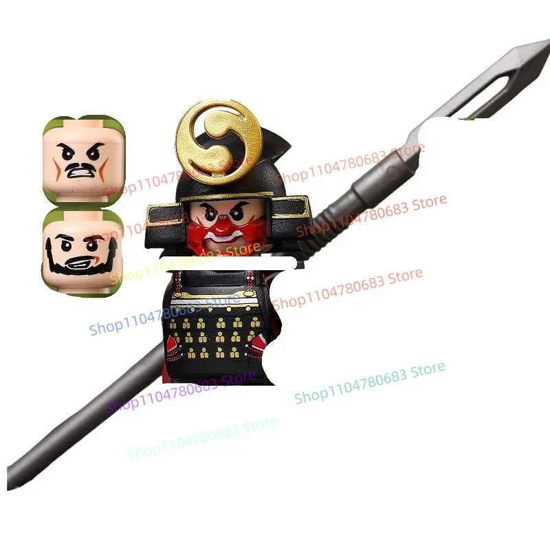 Moc blocos de construção samurai cavalaria mini modelo montagem armadura acessórios ornamentos das crianças hobby brinquedos colecionáveis presentes