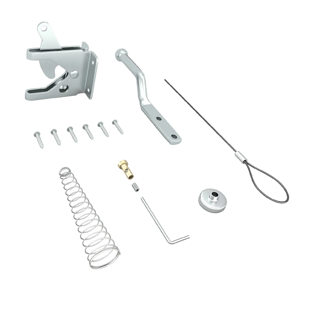 Heavy-Duty Galvanized Steel Self-Locking Gate Latch with Extended 5.75-Inch Lever for Wide Gaps and Tight Spaces