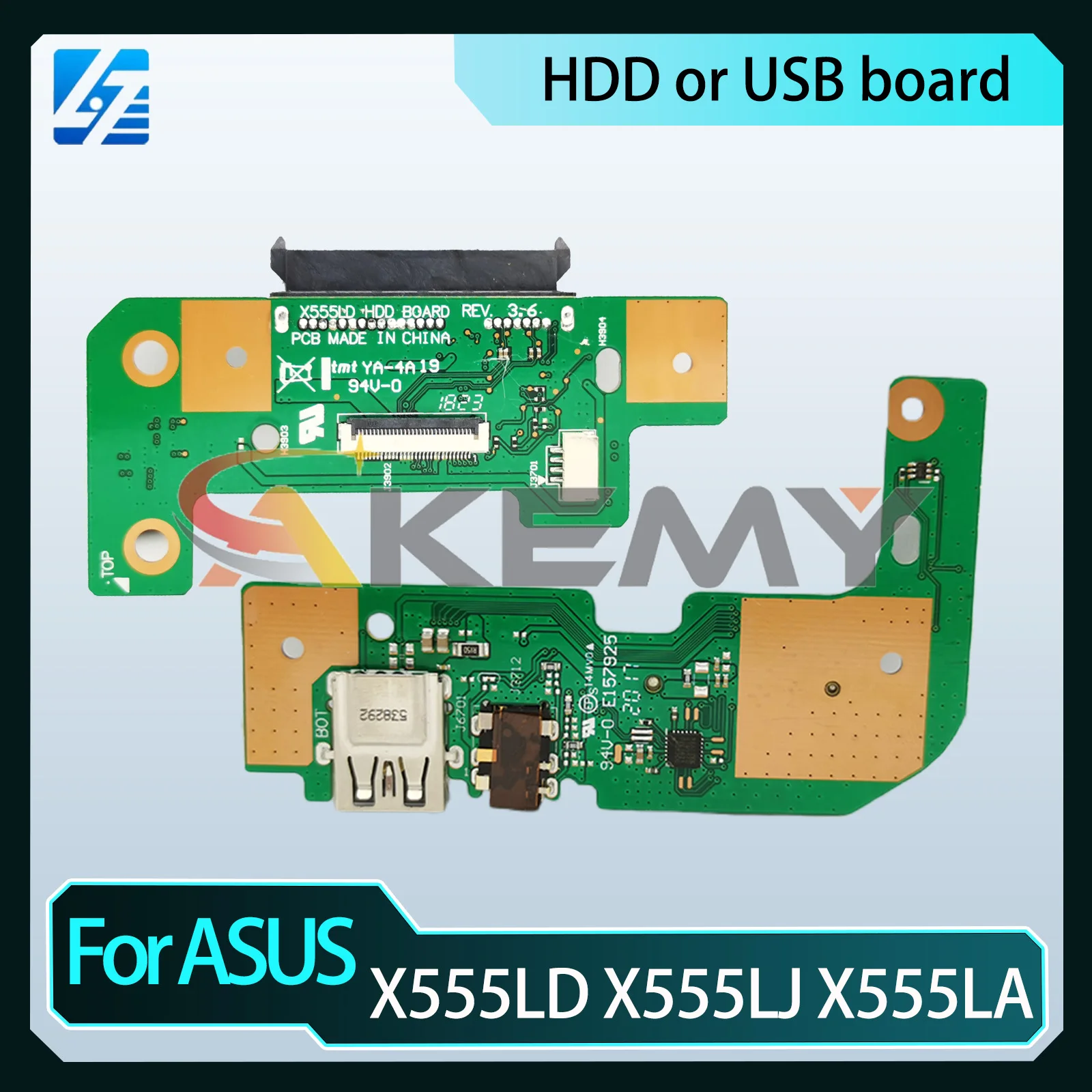 

X555LD HDD/USB REV 3.3/3.6 For Asus X555L X555LA X555LJ X555LN X555LF X555LP R556L VM590L Y583LD Y583L HDD Hard Drive Board