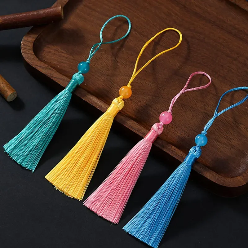 10/20Pcs 7cm Tassels Handmade Soft Craft Tassels Mini Beaded Tassels for Bookmarks Pendant Jewelry Making DIY Projects