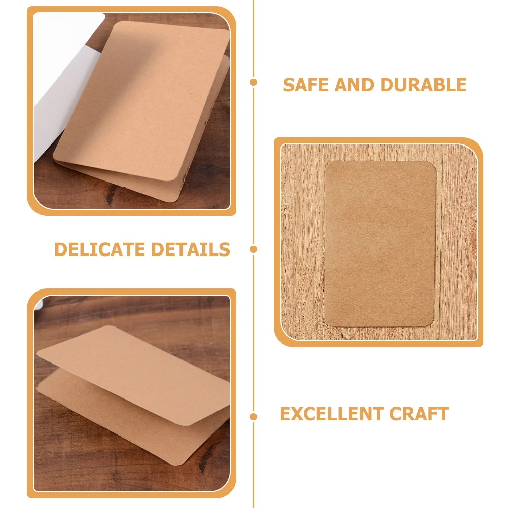 100 Pcs The Gift Kraft Paper Cards Blank Blessing Festival Envelope Greeting Folding