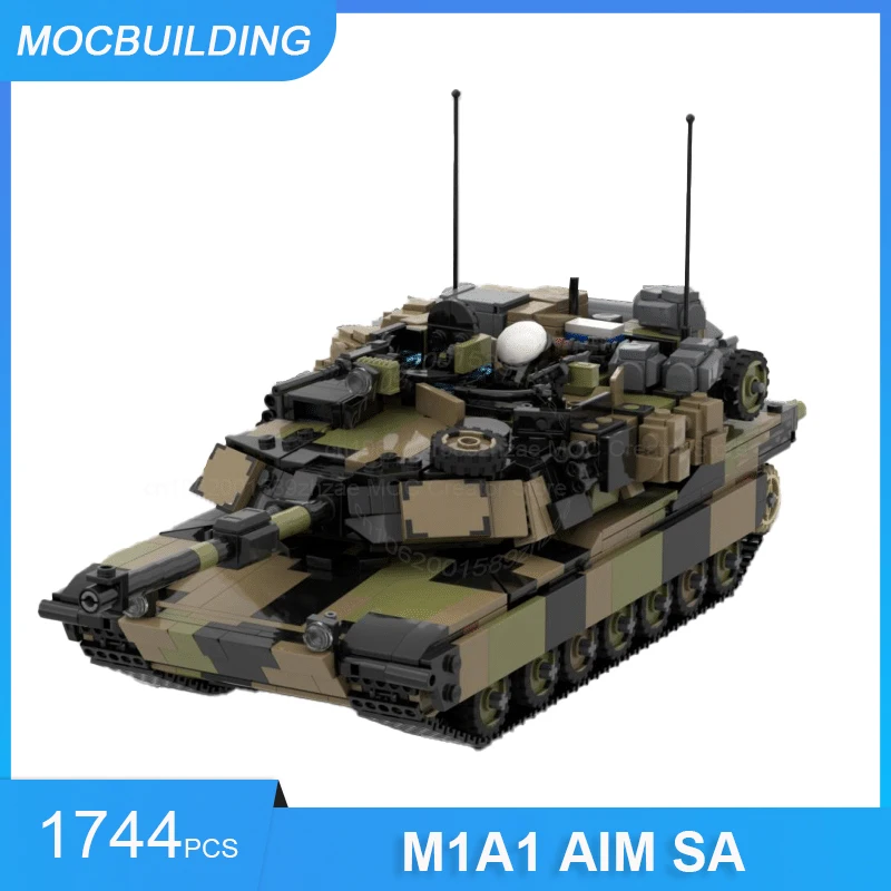 MOC Building Blocks M1A1 AIM SA Model DIY Assemble Bricks Military Tank Creative Education Collection Display Toys Gifts 1744PCS