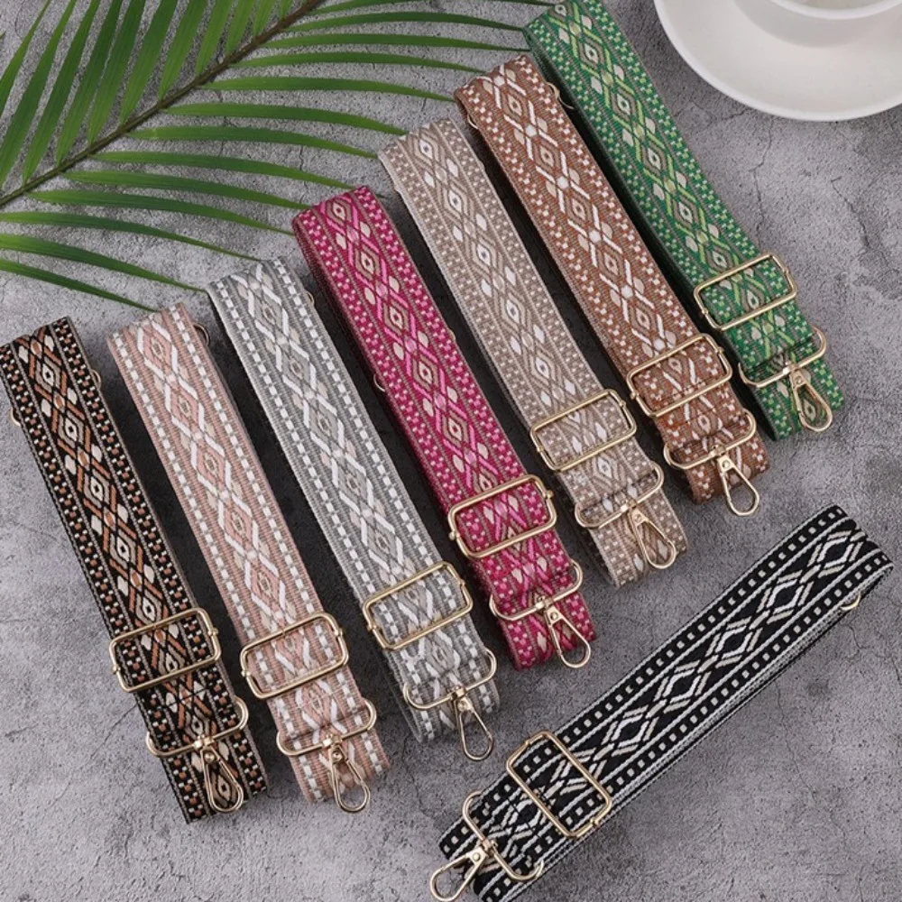 Woman Shoulder Strap Women Bag Replacement Minimalist Ethnic DIY Wide Long Crossbody Strap Adjustable Bag Parts Accessories Gift