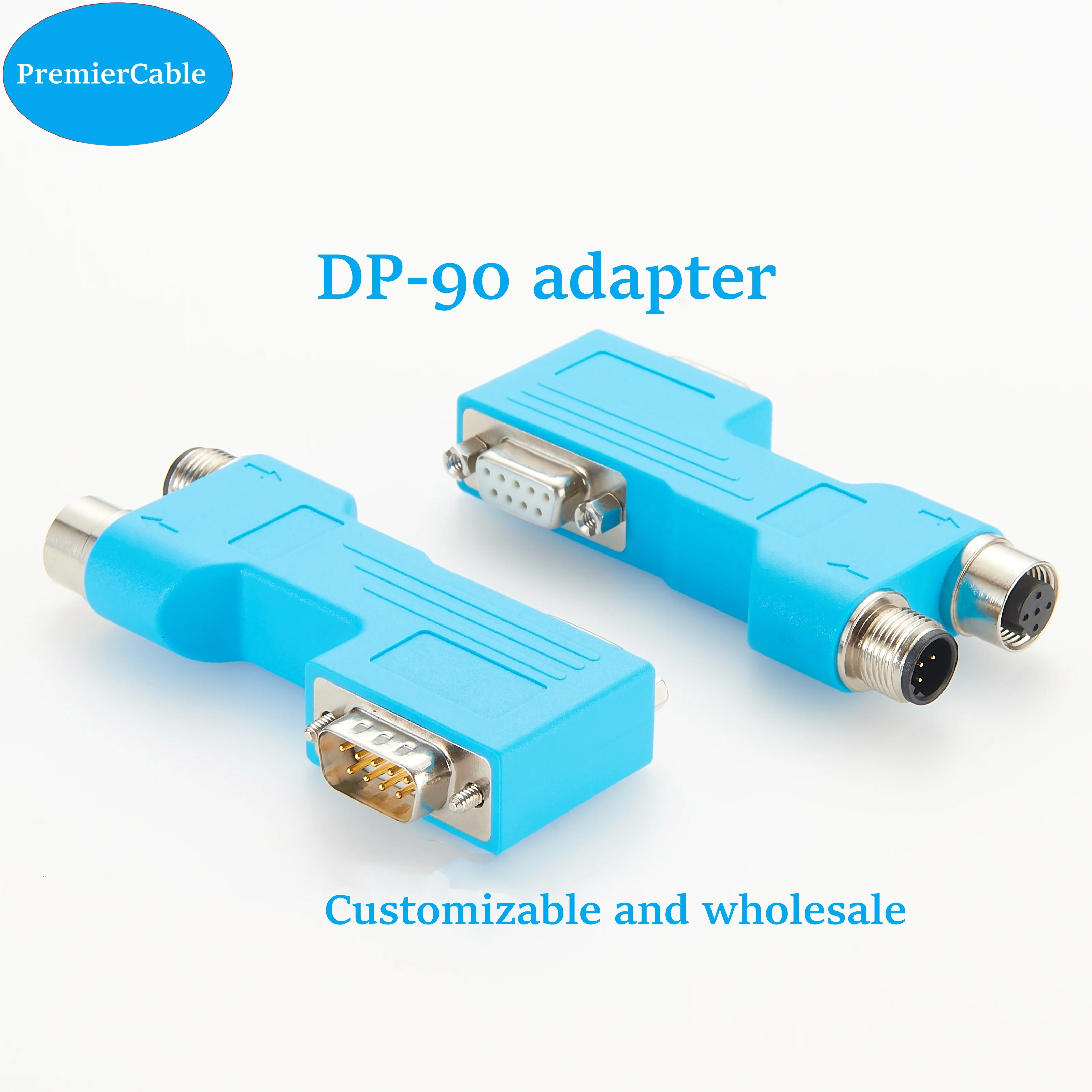 

Siemens compatible Profibus M12 to DB9 Panel Mount Connectors Rear Fastened Male FemaleSocket 90°