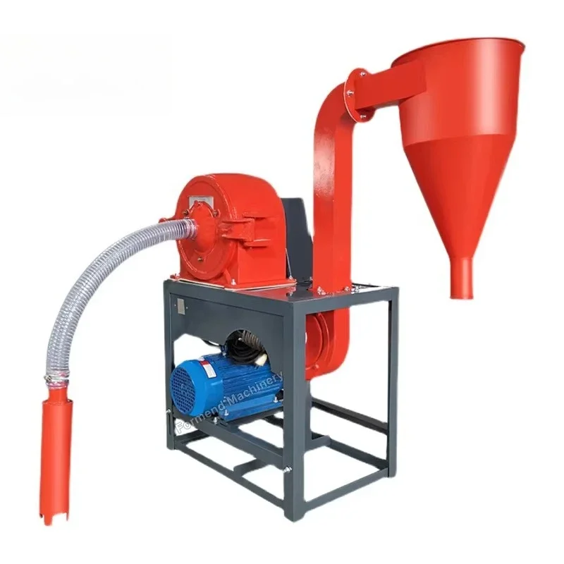 Gold Seller Self Suction Grain Grinder Hot Sale 350kg/hour Animal Chicken Fish Feed Processing Machines Corn Pulverizer