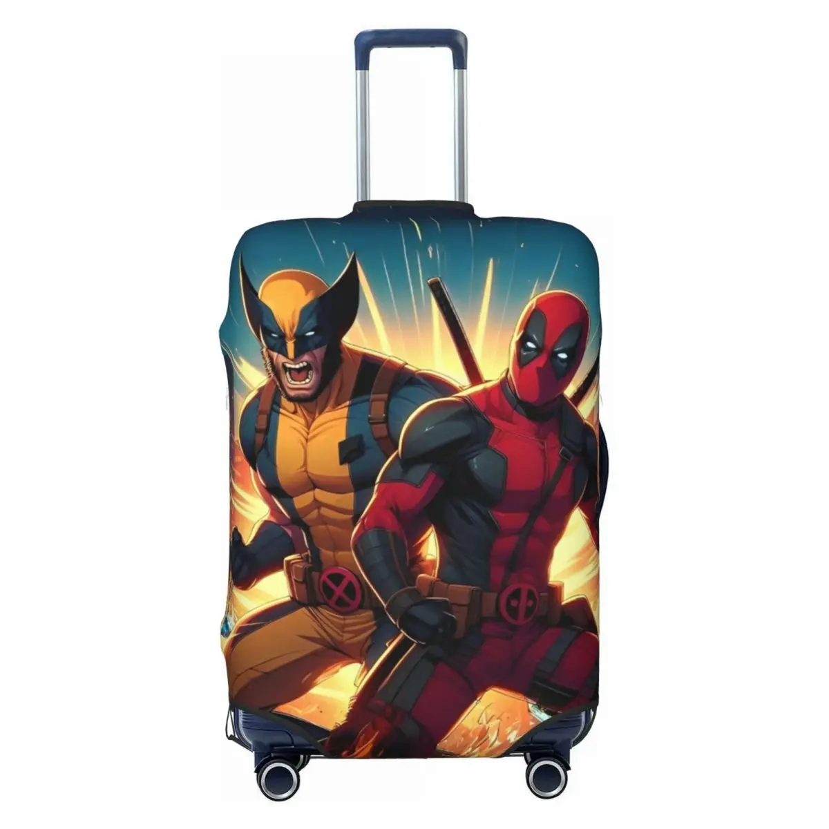 Marvel Deadpool & Wolverine Suitcase Cover Vacation Cruise Trip Useful Luggage Case Protection