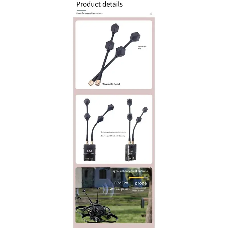 LXYB18B SMA Female For RC FPV Quadcopter Drone High Gain DUAL Antenna 6Dbi 5.8G 5150-5850Mhz RHCP Freestyle Accessory