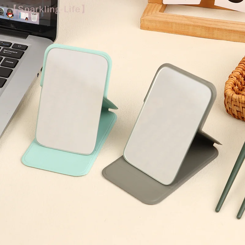 

Mini PU Desktop Makeup Mirror Portable Beauty Adjustable Makeup Stand Mirror Foldable Pocket Compact Vanity Cosmetic Mirrors