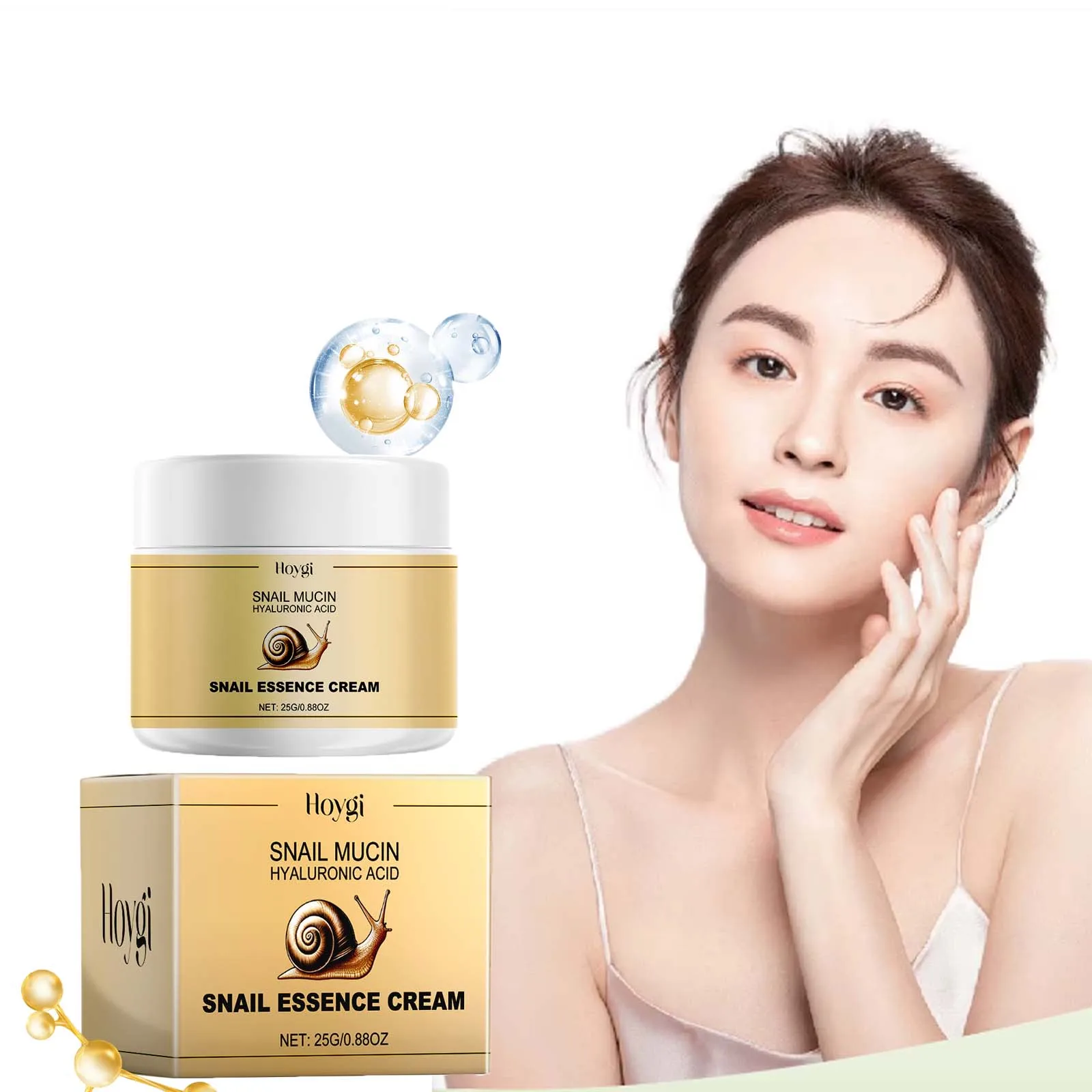 

Snail Essence Face Cream Moisturizing Non Greasy Smoothing Firming Fade Fine Line Relieve Redness Repair Damage Nourish Cream