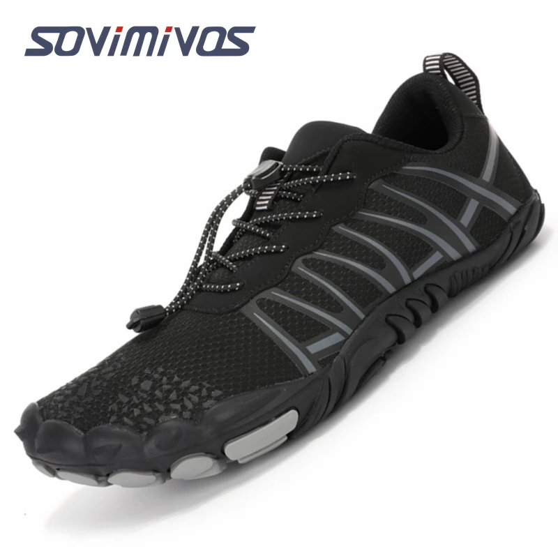 Barefoot Shoes Men Wide Toe Box Zero Drop Sandals for Workout Cross-Trainer Walking Hiking Water Weightlifting Grounding Shoes