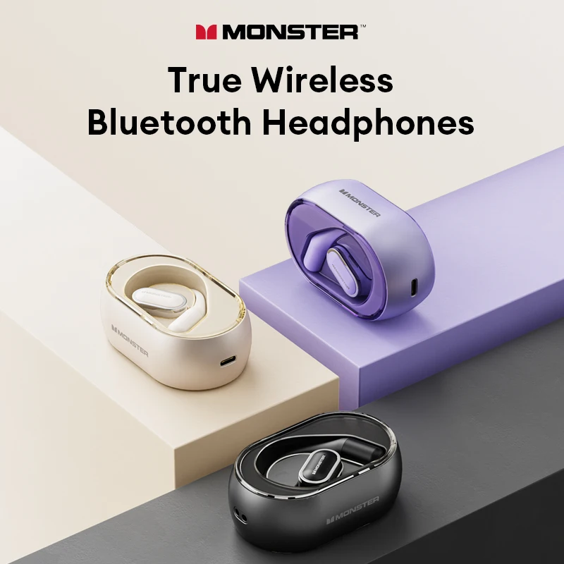 

Monster Airmars XKO03 Ture Wireless Bluetooth V5.4 Earphones Low Latency Earbuds HiFi Sound Headphones Ear Hook HD Call Headset