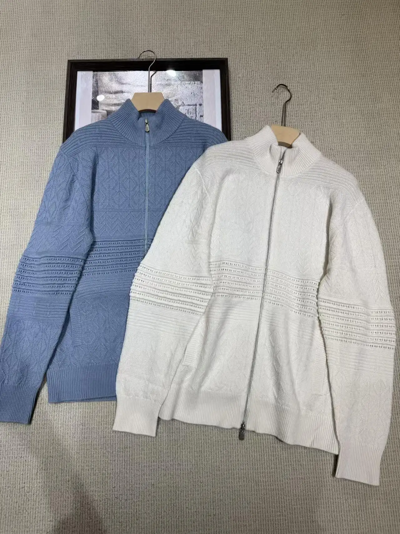 

2025 мужской новый стильный кашемировый свитер для тяжелой промышленности с вышивкой, кардиган, теплый свитер с длинными рукавами