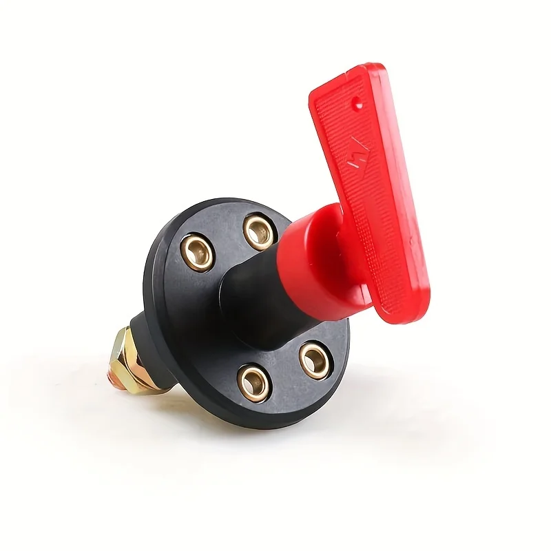 300A High-Current Copper Disconnect Isolator - Car Battery Switch with Easy Installation 12V-24V Removable Key for Enhance
