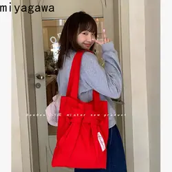 Miyagawa borsa di tela con fiocco rosso borsa a tracolla borsa da donna rossa di capodanno 2024 novità