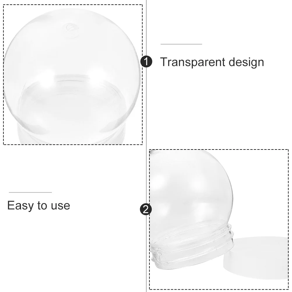 12 قطعة من زينة عيد الميلاد غير القابلة للكسر، كرات بلاستيكية شفافة للحرف اليدوية في عيد الميلاد #4