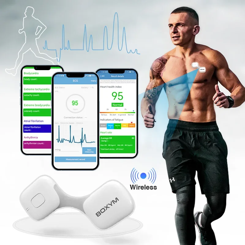 Wearable Wireless 36 Hours Monitoring Ambulatory Analysis ekg digital electrocardiogram recorder ecg 24 hour holter monitors