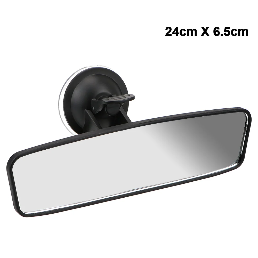 Adjustable Suction Cup Wide-angle Rearview Mirror Universal Car Rear Mirror Interior Rear View Mirror 360° Rotates