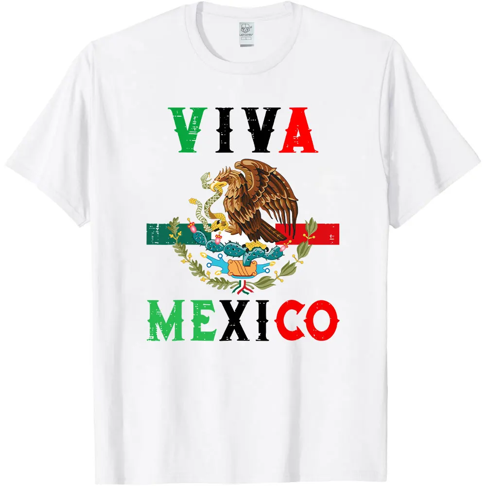 Mexican Independence Day Graphic T Shirts for Men Mexico Eagle Mexico Viva Mexico High Quality Cotton Unisex TShirt Men Clothing