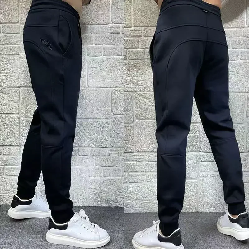 2024 Spring Autumn Men\'s Black Golf Wear Tennis Pants High Quality Elasticity Fashion Casual Breathable Sports Trousers Clothing