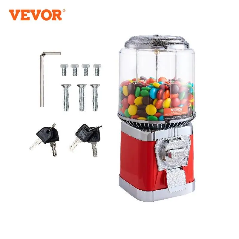 VEVOR Gumball Machine for Kids Candy Vending Machine Bubble Gum Machine Coin Operated Gumball Bank for Toy Balls Candy