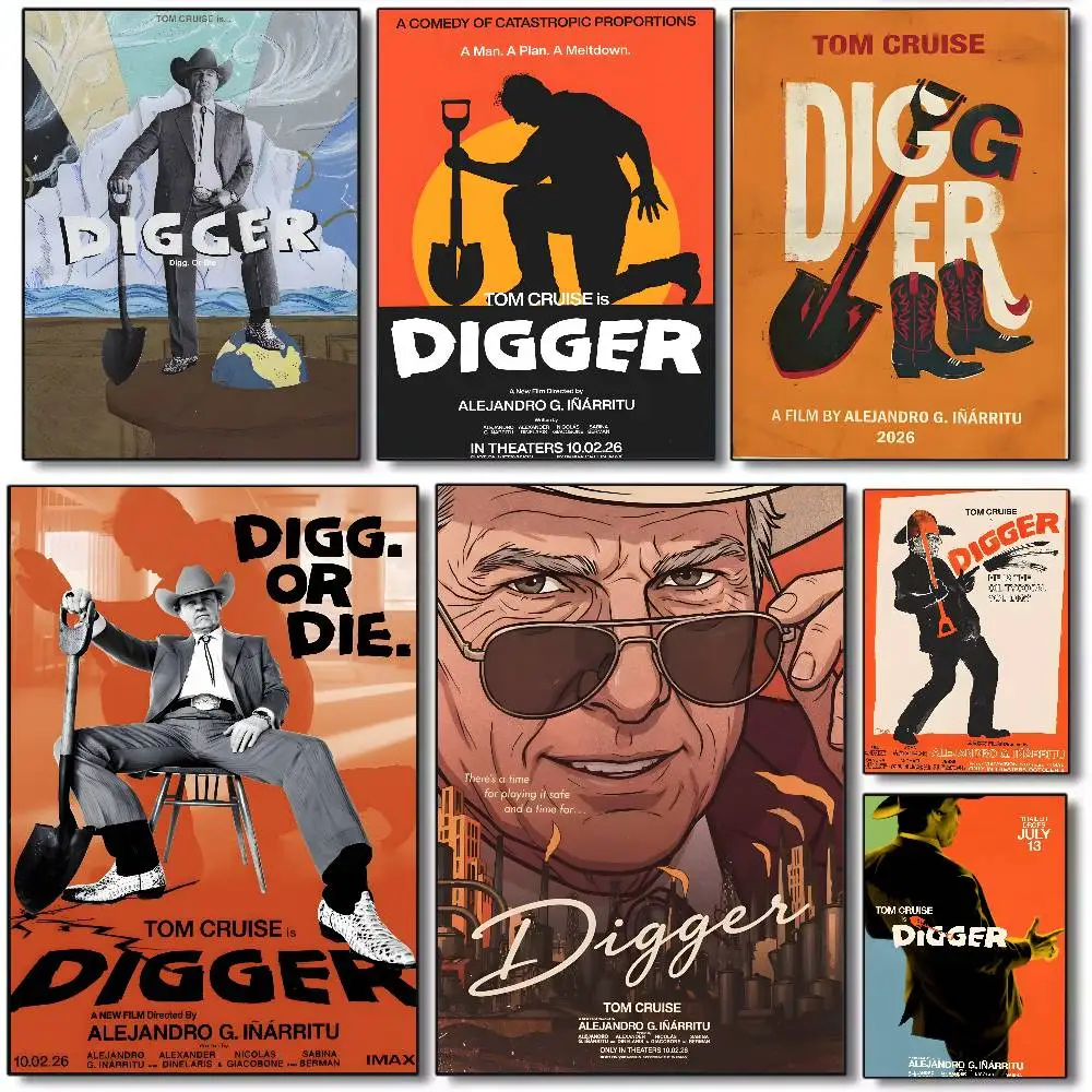 Movie Popular Popular Modern Digger poster Art HD canvas advanced aesthetic Printing Paper Wall Art for Living Room Home Decor