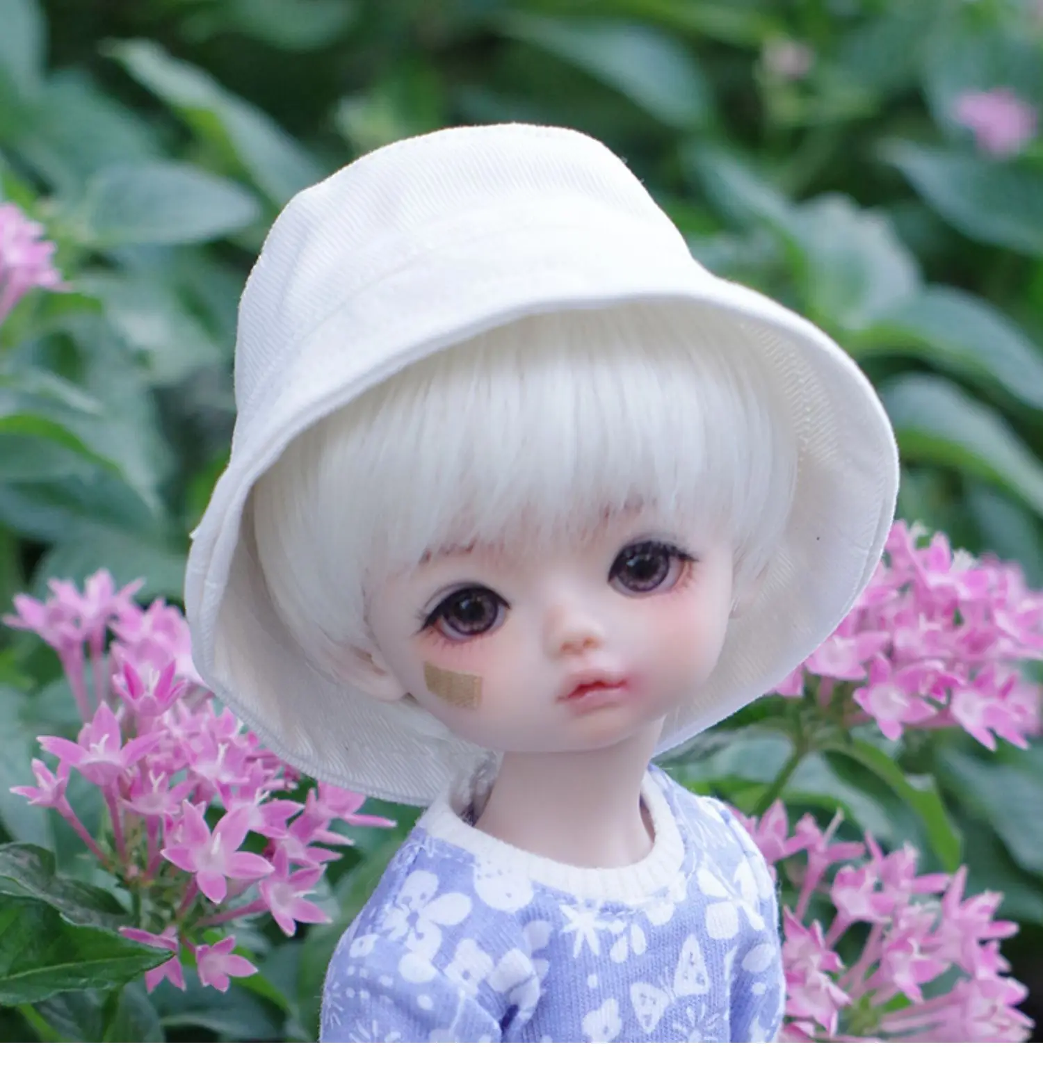 

BJD White fisherman's hat Leisure Versatile Bucket hat For 1/4 1/6 BJD MSD MDD YOSD Doll Accessories