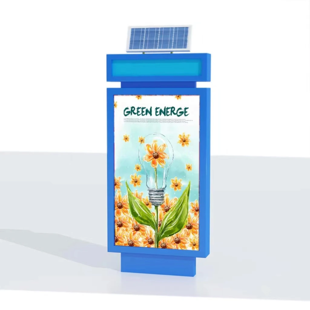 144w Billboard Solar Panel Led Advertising Light Box Scrolls Could Customized Photo Ads.