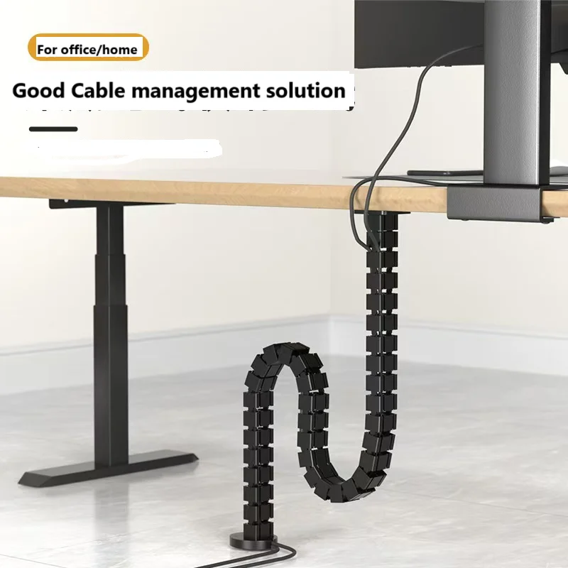 ISRTAO Adjustable Cable Management Solution Snake Cable Spine Flexible Cable Sleeve Organizer for Desktop Wire Organization