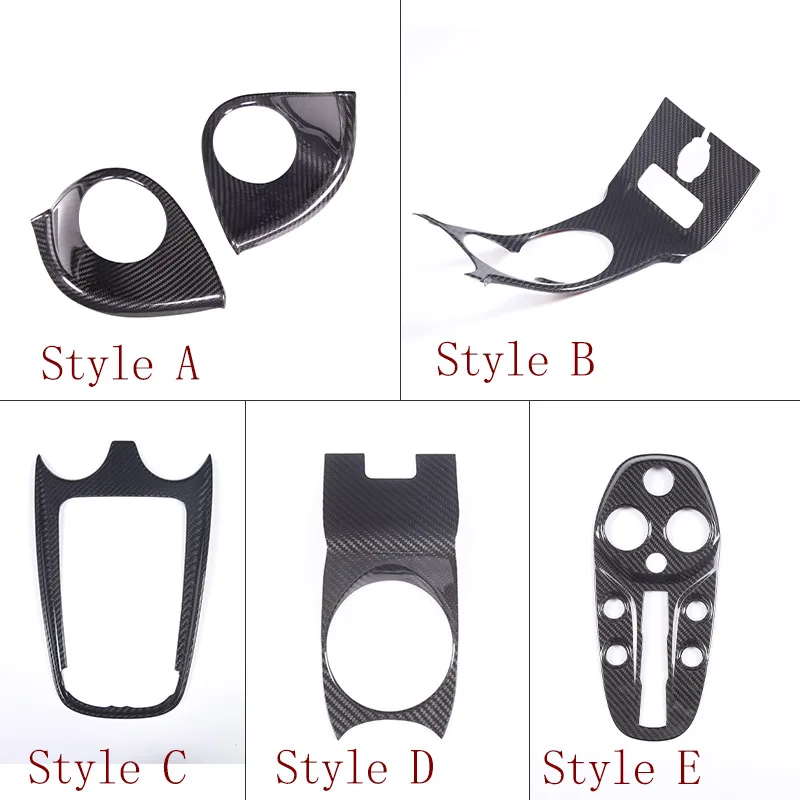 Real Carbon Fiber For McLaren GT 2019-2022 Car Center Control Gear Shift Tea Cup Navigation Decorative Panel Sticker Accessories