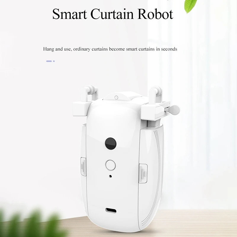 2PCS TUYA Smart Bluetooth Curtains Robot T/U-Rail Tracks Automatic Curtain Opener Remote Control Curtain Motor