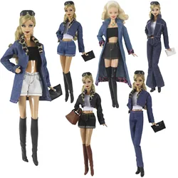 1 Set Doll Clothes 1:6 Scale Denim Wear Outfit for 11.5 inch 30cm Doll Many Style for Choice Gifts for girls #07