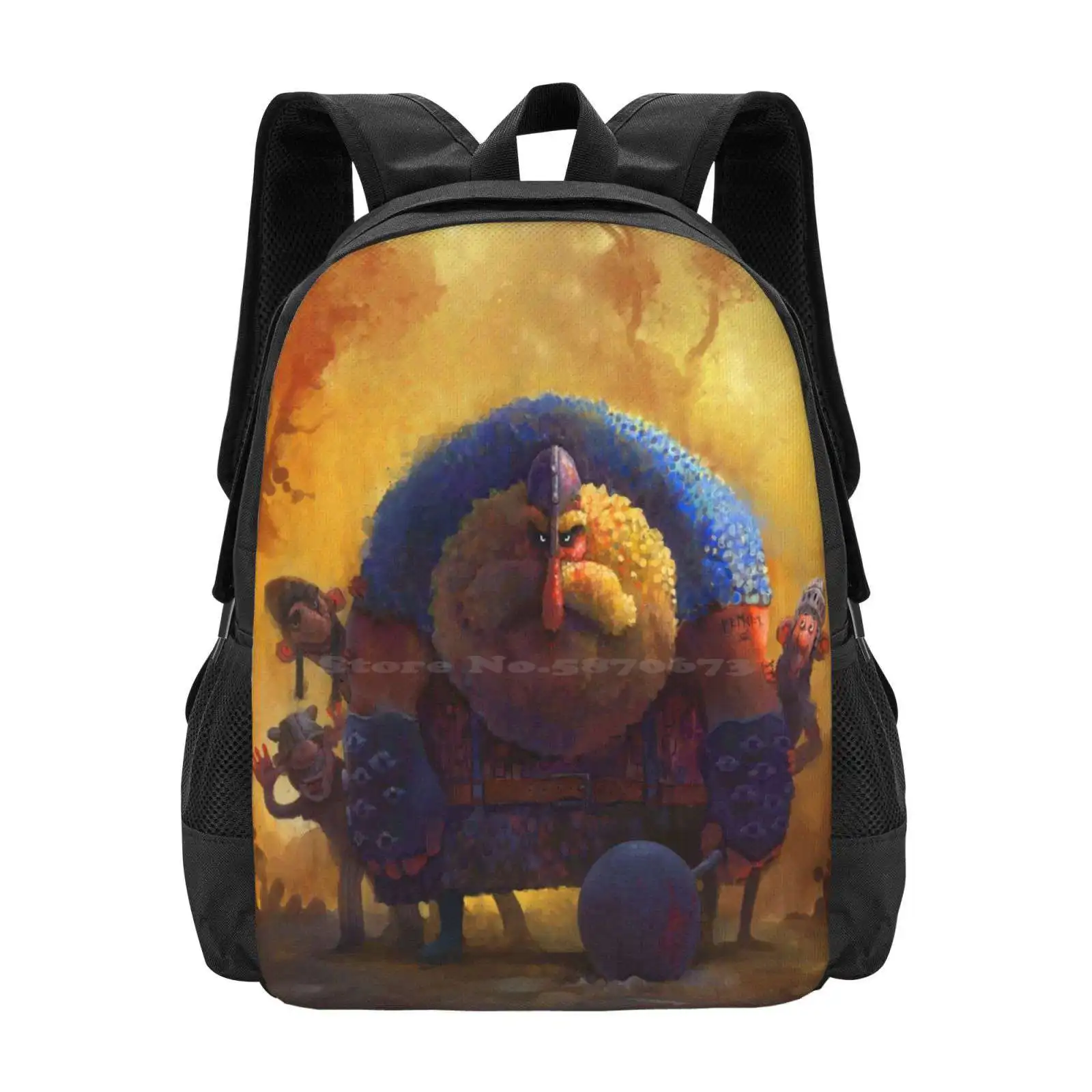 Don'T Mess With My Friends! Teen College Student Backpack Pattern Design Bags Warrior Fantasy Angry Fighter Instagram