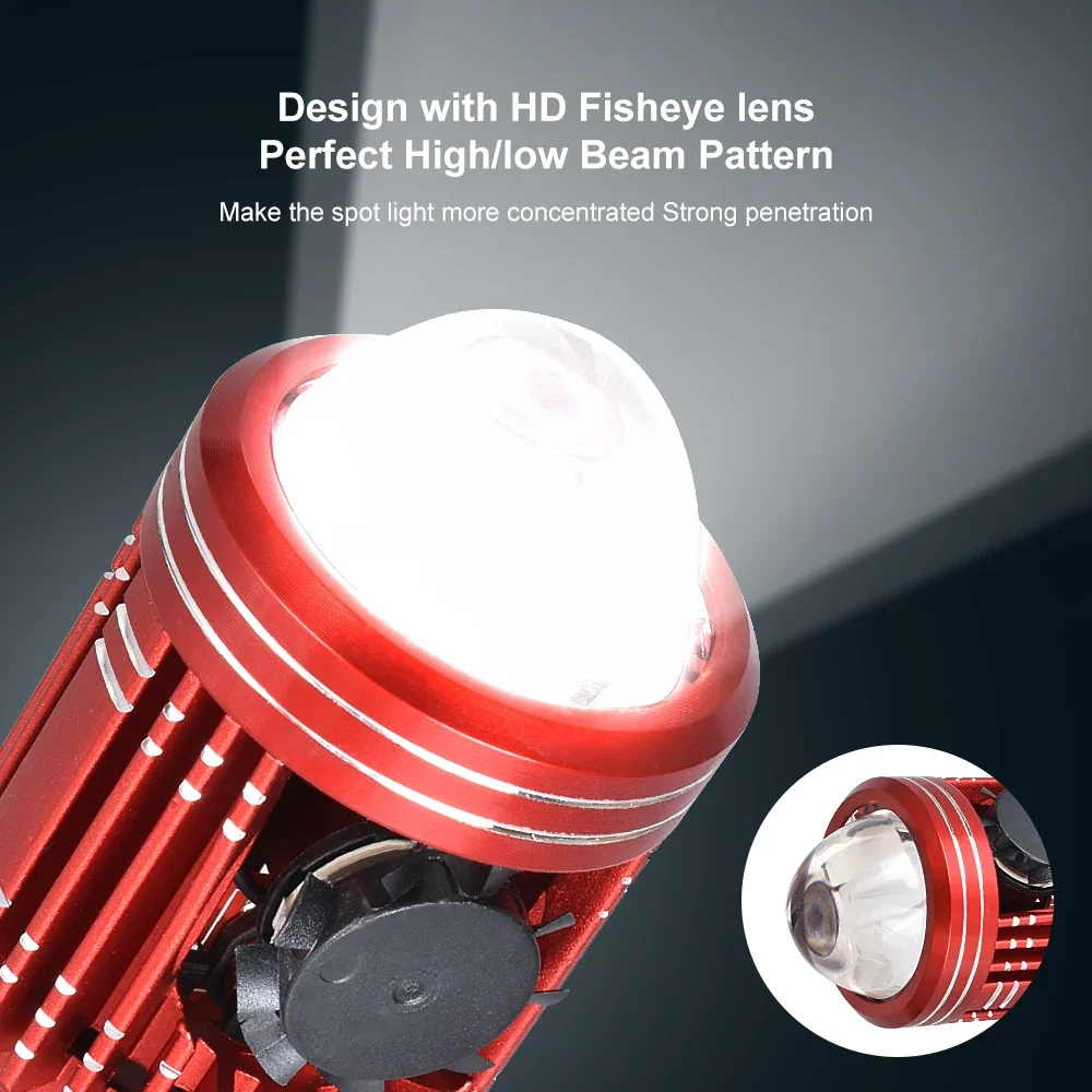 10000LM H4/H6 12 فولت LED دراجة نارية المصباح لمبة موتو الأضواء CSP عدسة أبيض أصفر مرحبا لو مصباح سكوتر اكسسوارات أضواء الضباب