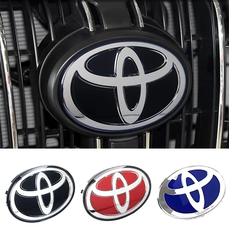 Car Logo 3D for Toyota Car series Corolla Camry RAV4 Front Head Grill Hood Bonnet Emblem Rear Tail Bumper Trunk Boot Mark Badge