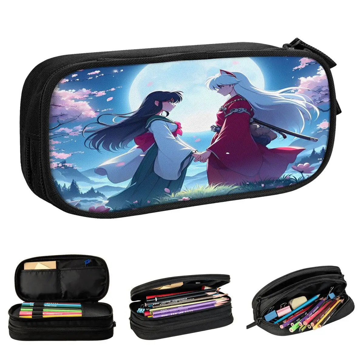 

Inuyasha Kagome Higurashi Pencil Cases Anime Manga Pencil Box Pen for Girl Boy Big Capacity Bags Students School Stationery