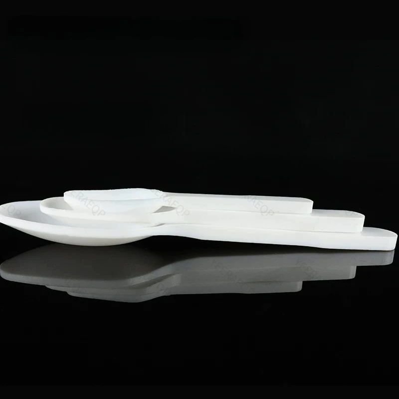 PTFE Short Handle Medicine Spoon Sample Spoon, Laboratory Sampling Spoon, Corrosion Resistant, Acid and Alkali Resistant, 3-10mL