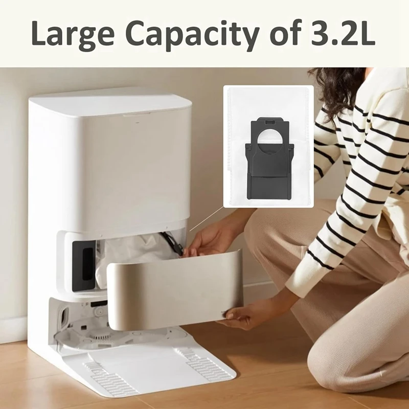 أكياس المكنسة الكهربائية JDZD لقطع غيار المكنسة الكهربائية Dreame L10S Pro Ultra / X30 Ultra / X40 Ultra / L40 Ultra