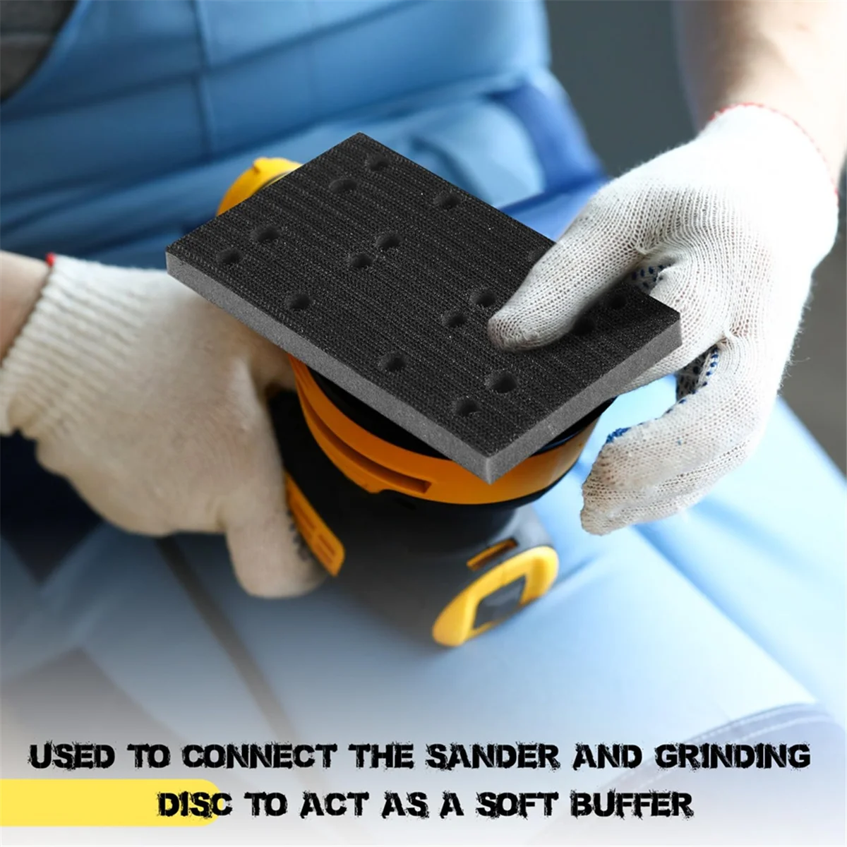 New Arrival 4 Pcs Soft Black Foam Sanding Pads Interface Sander Backing Pad for Festool RS400 LS130 Sander